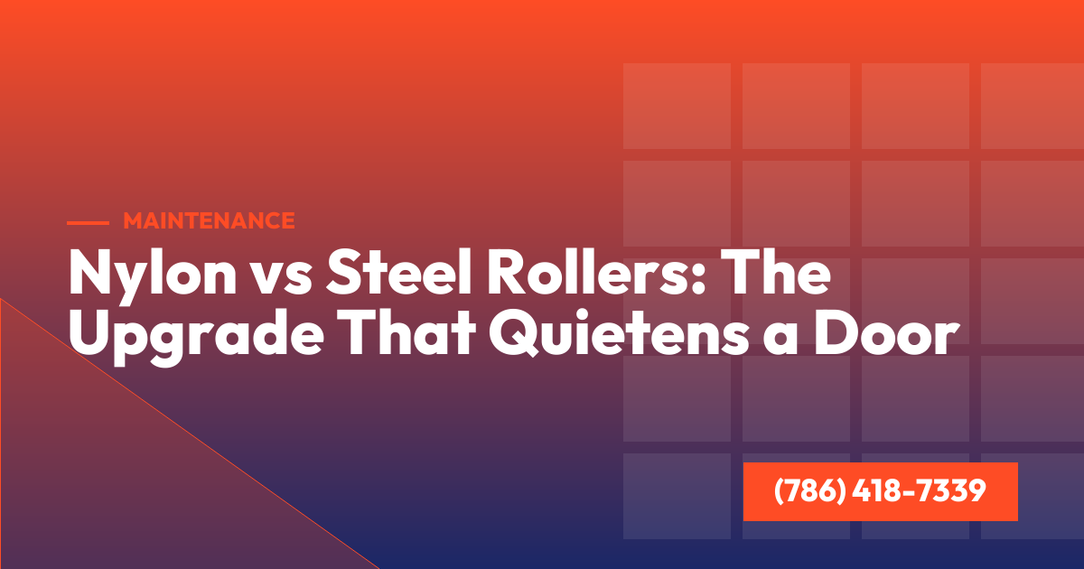 Nylon vs Steel Rollers: The Upgrade That Quietens a Door
