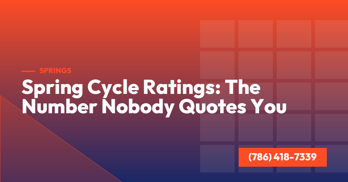 Spring Cycle Ratings: The Number Nobody Quotes You